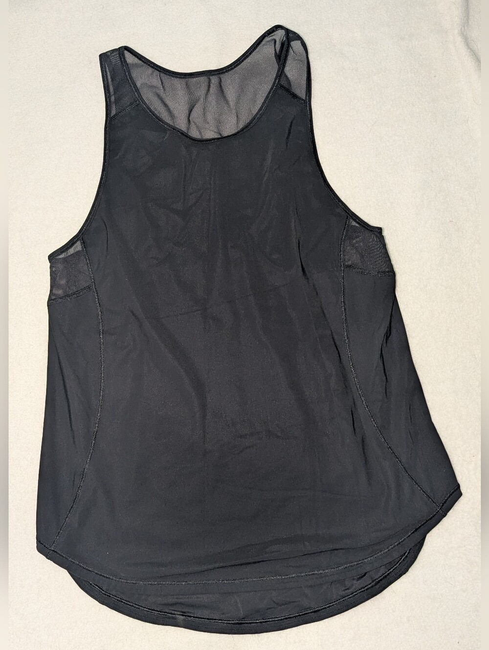 Women Lululemon Sculpt Tank Top Pleated Mesh Black.